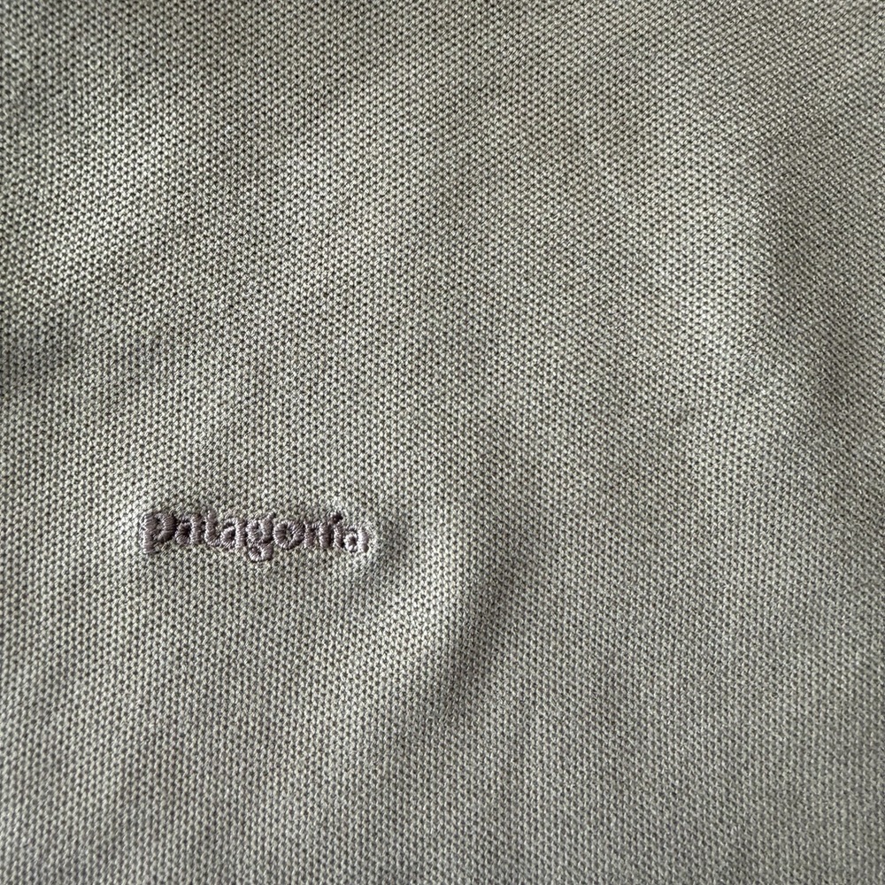 Patagonia Men's Organic Cotton Polo Shirt Brown Collared Short Sleeve Logo Sz M - Picture 7 of 9